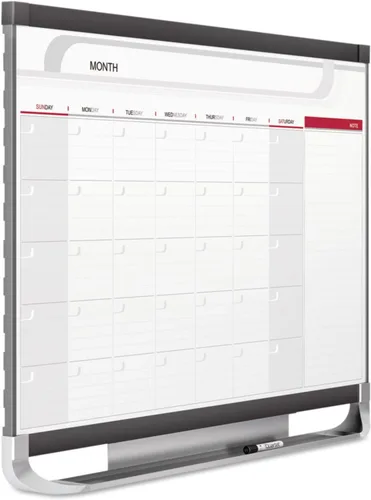 Vista 6 de Quartet Prestige 2. Pizarra magnética de calendario mensual, superficie borrable. 3 x 2