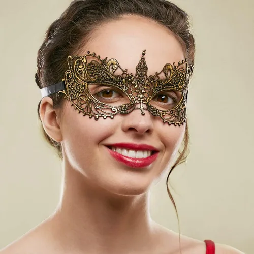 Vista 6 de Máscara de ojos de encaje para mujer, carnaval veneciano, máscara de fiesta de Halloween