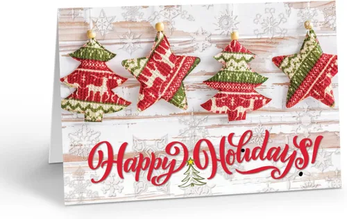 Vista 7 de Stonehouse Collection Tarjetas navideñas rústicas surtidas - 18 tarjetas de Navidad en caja y sobres