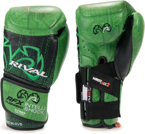 Vista 2 de RIVAL Guantes de boxeo RFX-Guerrero Intelli-Shock 2.0 D3O, edición limitada cibernética, diseño y ajuste de guantes de lucha profesional