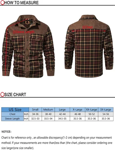 Vista 2 de Mr.Stream Camisa Chaqueta de Franela a Cuadros Casual para Exteriores de Manga Larga Vintage con Botones para Hombre