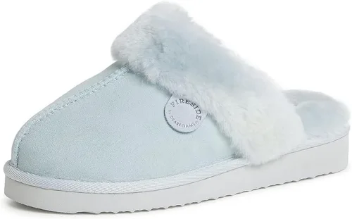 Vista 98 de Dearfoams Fireside Sydney Pantuflas anchas de piel de oveja para mujer, para interiores y exteriores