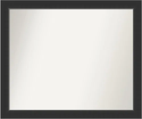Vista 420 de Amanti Art Espejo personalizado, espejo de baño negro Astor, espejo de pared o espejo de tocador de baño sobre el fregadero (25 x 25 pulgadas)