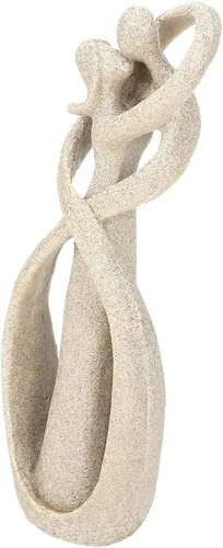 Vista 9 de Eujgoov - Figura de resina de arenisca hecha a mano, arte abstracto, beso, pareja, estatua de arenisca, manualidades, regalo de San Valentín