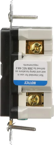 Vista 3 de Eaton GFCI - Receptáculo dúplex de autocomprobación 15A -125V con placa de pared de tamaño estándar, color negro