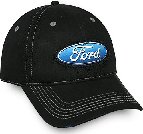 Vista 5 de Outdoor Cap Visera deshilachada de 6 paneles HKLP tapa negra Ford