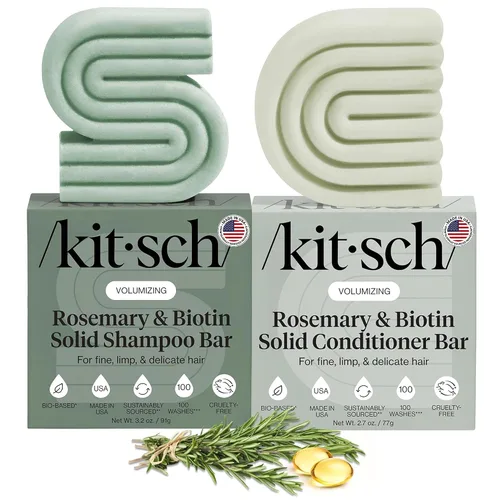 Vista 13 de Kitsch Juego de champú y acondicionador de aceite de ricino, aceite de ricino orgánico, cuidado del cabello para cabello opaco y seco, jabón