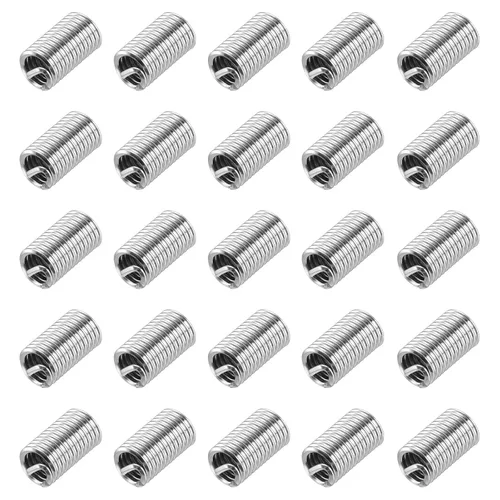 Vista 37 de uxcell 50 piezas de insertos de rosca de alambre 1/2-13 UNC 1D (1/2 ") 304 de acero inoxidable helicoidal tipo helicoidal kit de reparación de rosca