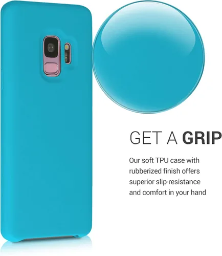 Vista 3 de kwmobile Funda Compatible con Samsung Galaxy S9 - Cubierta de Teléfono de Silicona TPU con Acabado Suave - Cool Glacier