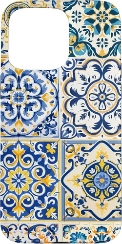 Vista 31 de Funda para iPhone 17 con diseño de azulejos mediterráneos sicilianos
