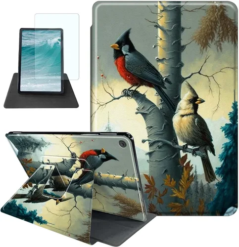 Vista 31 de Rossy Funda para tablet Kindle Fire HD 8 y Fire HD 8 Plus (12ª/10ª generación 2022/2020) + protector de pantalla giratorio de 360 grados, funda