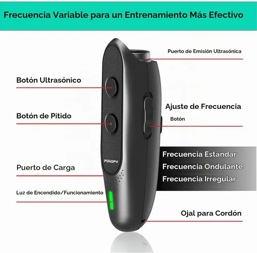 Vista 2 de Dispositivo antiladrido para perro-frecuencia variable ultrasónico disuasorio de ladrido de perro