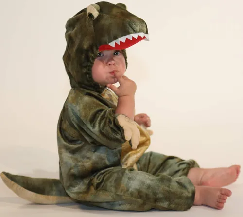 Vista 3 de Disfraz de dinosaurio jurásico para bebé, disfraz para niños pequeños
