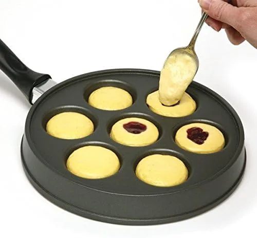 Vista 4 de Ebelskiver - Sartén para panqueques danesa Aebleskiver, Aebleskivers, color negro