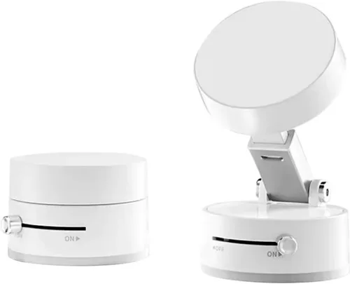Vista 9 de Soporte de teléfono ajustable con interruptor de encendido/apagado, rotación de 360°, plegable y portátil, con soporte de teléfono multiusos