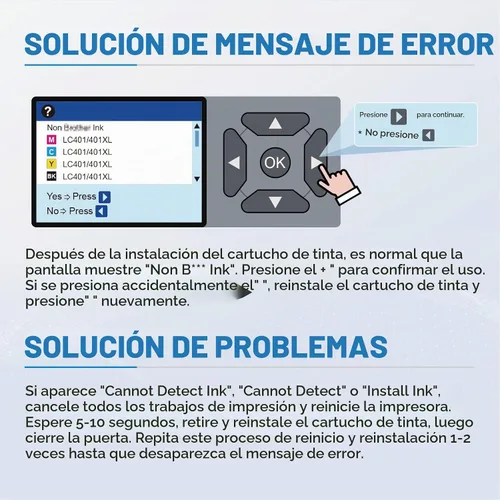 Vista 6 de LC401XL LC401 - Cartuchos de tinta compatibles con Brother MFC-J1010DW