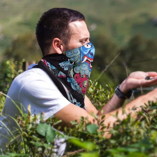 Vista 8 de Bandana para hombre Pañuelo para la cabeza con estampado multiusos que absorbe la humedad