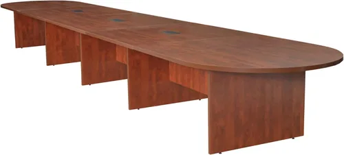 Vista 9 de Regency Legacy - Mesa de conferencia laminada de 10 pies con 1 puerto de carga, construcción duradera, superficie resistente a los arañazos y diseño