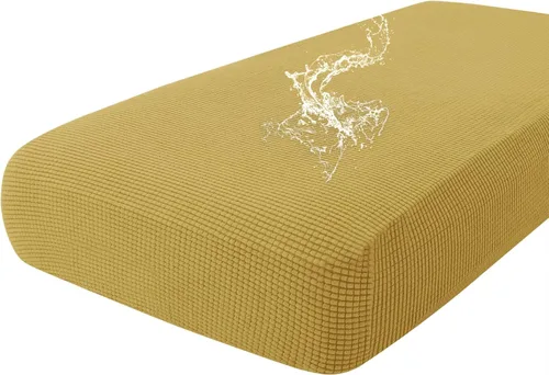 Vista 83 de Fundas impermeables para sofá seccional, fundas de cojín antideslizantes para sofá Ajuste seccional en forma de L, tela jacquard elástica, parte