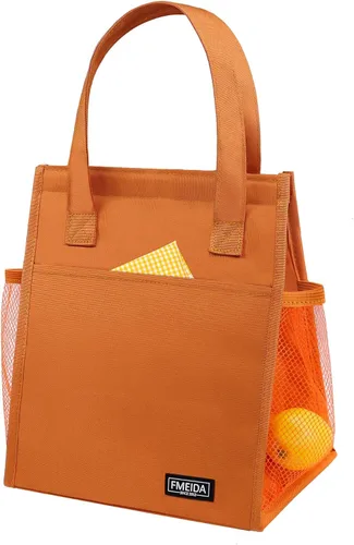 Vista 15 de Pequeña bolsa de almuerzo aislada 6.75L, bolso de bocado térmico Beige