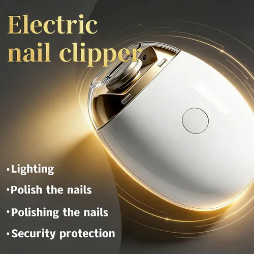 Vista 4 de Cortaúñas eléctrico automático 3 en 1, nuevo molinillo de uñas automático universal, recortador de uñas automático con luz y almacenamiento