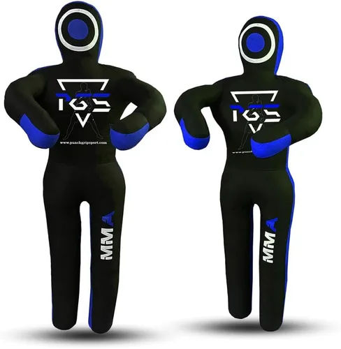 Vista 7 de MMA Grappling Dummy Brasileño JIU Jitsu BJJ Saco de boxeo para defensa personal lucha libre Judo Karate Boxeo Lanzamiento Sumisión Posición de pie