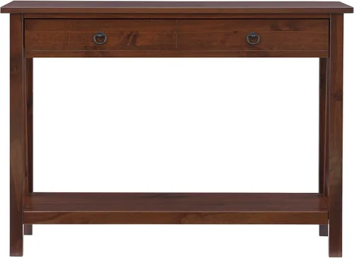 Vista 5 de Mesa de consola Linon, modelo Titian, en color tabaco antiguo