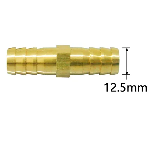 Vista 4 de Da by 3 unids 1/2" (12.5mm) Barb Splicer Mender Hose Latón Barb Fitting con 6 abrazaderas de tubo de acero inoxidable para agua/combustible/aire
