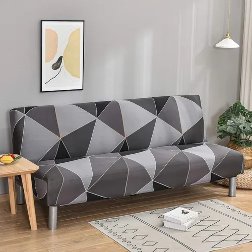 Vista 4 de MIFXIN - Funda elástica para futón sin brazos, funda plegable para sofá, protector de muebles elástico para sofá de 3 plazas plegable, futón sin