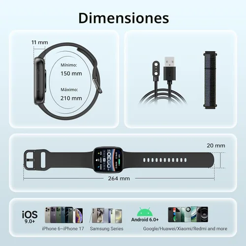 Vista 9 de Fitpolo Reloj inteligente, rastreador de fitness AMOLED de 1.85 pulgadas con llamada Bluetooth, monitor de frecuencia cardíaca/sueño/SPO₂, más