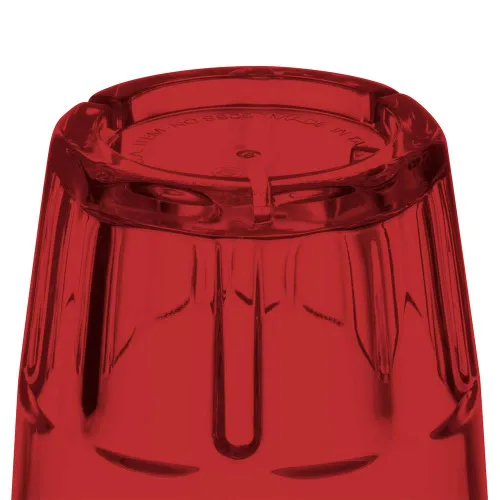 Vista 6 de G.E.T. 9909-1-R-EC - Vaso de plástico facetado inastillable, resistente, 9 onzas, color rojo (juego de 4)