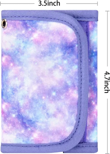 Vista 7 de Choco Mocha Carteras infantiles para niñas, Cielo Estrellado-Púrpura, Minimalista