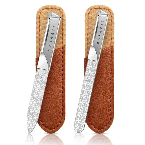 Vista 13 de Makartt Lima de Uñas - Lima de Uñas de Cristal con Estuche, Limas de Uñas de Cristal con Chorro de Arena de Doble Cara para Uñas Naturales, Buffer