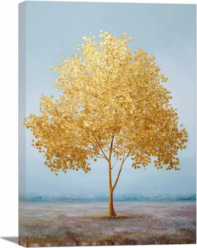 Vista 21 de VOCBAN Modern Artwork Colourful Tree Of Life Wall Art Canvas Picture Print Painting Botanical Artwork for Bathroom Living Room Bedroom(blue blue 80