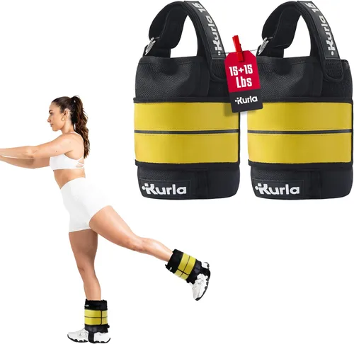 Vista 12 de Ankle & Wrist Weights - 8/16/20/30 lbs Pair (4-15lbs - Each) Dual Adjustable Secure Strap System, Patented Design, Ideal for Home Workouts