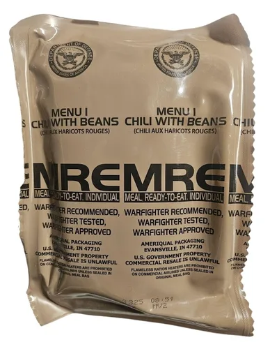 Vista 14 de Genuine USGI Individual MRE [Comida, Lista para Comer] Fecha de Inspección 01/2024 o Posterior - Eliges el Menú - Ración Completa con Plato