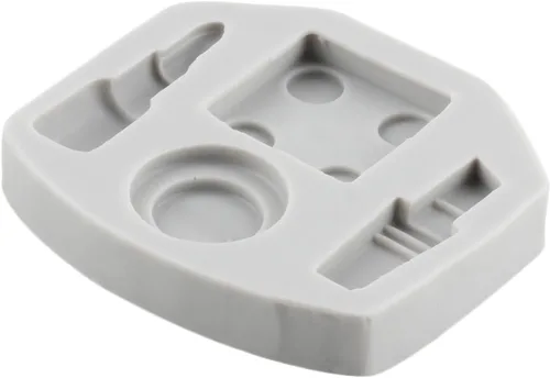 Vista 6 de Moldes de silicona con temática de maquillaje, moldes para fondant, para besos, labios, lápiz labial, perfume, pestañas, cepillo para decoración