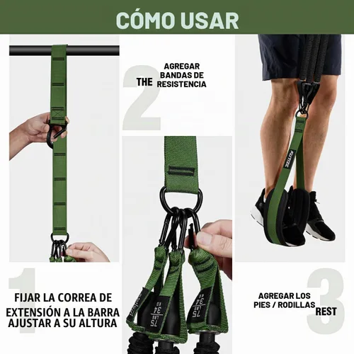 Vista 7 de KUTIZE Pull Up Assistance Bands, Pull Up Bar Resistance Bands, Pull Up Bands for Enhanced Strength Training, Muscle Training, 3 Heavy-Duty