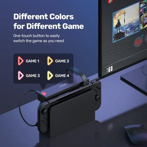 Vista 3 de Switch Game Card Reader - 8 In 1 Switch Game Card Holder for Nintendo SwitchSwitch OLED Console, Switch Multi Game Reader Switcher Quick