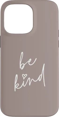 Vista 21 de Be Kind - Funda para iPhone 17, diseño de frase inspiradora positiva (marrón topo)