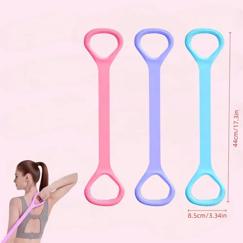 Vista 2 de 3 bandas de resistencia para figura 8, bandas de ejercicio para espalda, banda elástica para fitness, banda elástica para expansor de pecho, cuerda