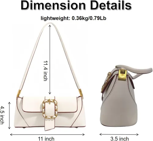 Vista 5 de Bolsos de mano Bolso de hombro para las mujeres lindo pequeño hobo bolsos de noche para mujeres negro en uso diario