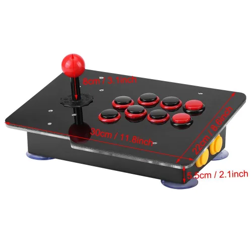 Vista 8 de 8-Way Game Joystick, USB Computer Arcade Game Controller, Zero Delay Arcade Game Stick Buttons Controller Control Device for Sports, Racing