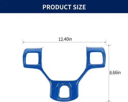 Vista 6 de Hoolcar Funda interior para volante de ABS compatible con accesorios Dodge RAM 2010-2017, color azul
