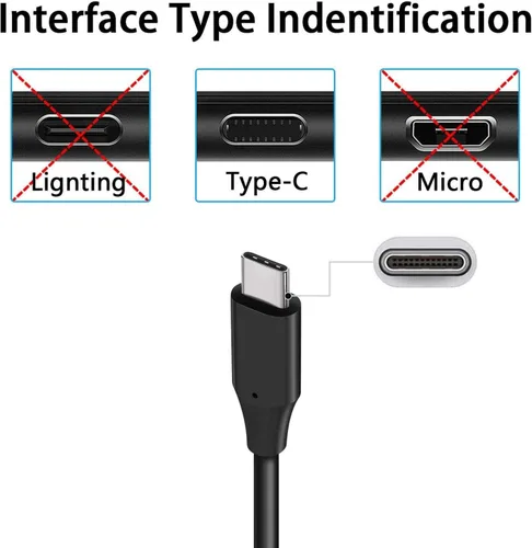 Vista 6 de Cable de carga USB-C tipo C de 6 pies, cable de alimentación USB largo rápido compatible con Samsung Galaxy Note 10 Plus - Galaxy Note 20 - Galaxy