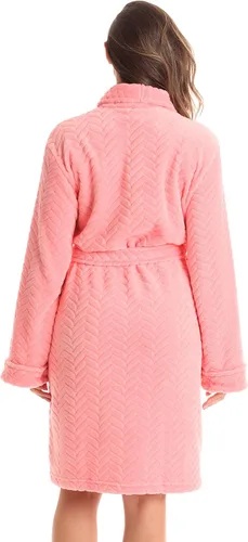 Vista 3 de Just Love Velour Chevron Texture Bath Robes for Women