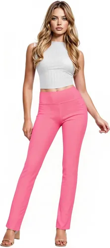 Vista 21 de Hybrid & Company - Pantalones de oficina Millennium ajustados con corte para bota para mujer 10768-negroblanco