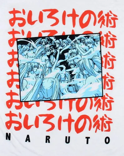 Vista 2 de Camiseta Naruto Shippuden Junior Harem Technique con estampado gráfico