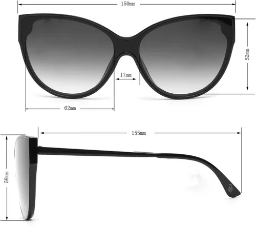 Vista 23 de Jessica Simpson Gafas de sol retro con ojo de gato J5012 para mujer con protección Uv400