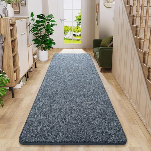 Vista 14 de Chicrug - Alfombra geométrica moderna de 2 x 6 pies para dormitorio o pasillo Negro Geometric